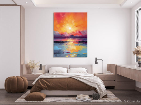 Abstract Landscape Painting, Canvas Painting for Dining Room, Landscape Canvas Painting, Original Landscape Art, Large Wall Art Paintings for Living Room-HomePaintingDecor