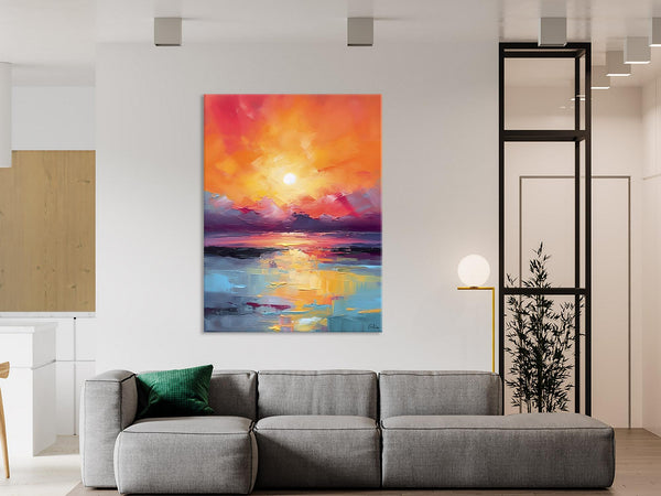 Abstract Landscape Painting, Canvas Painting for Dining Room, Landscape Canvas Painting, Original Landscape Art, Large Wall Art Paintings for Living Room-HomePaintingDecor