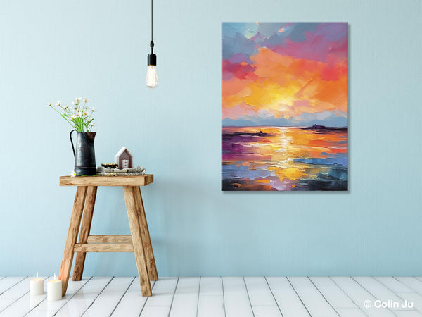 Hand Painted Canvas Art, Abstract Landscape Artwork, Original Landscape Painting on Canvas, Contemporary Wall Art Paintings, Huge Canvas Art-HomePaintingDecor