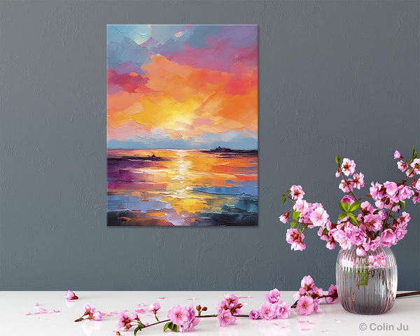 Hand Painted Canvas Art, Abstract Landscape Artwork, Original Landscape Painting on Canvas, Contemporary Wall Art Paintings, Huge Canvas Art-HomePaintingDecor