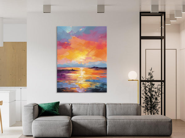 Hand Painted Canvas Art, Abstract Landscape Artwork, Original Landscape Painting on Canvas, Contemporary Wall Art Paintings, Huge Canvas Art-HomePaintingDecor