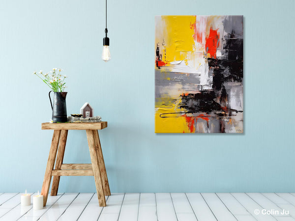 Original Abstract Art, Contemporary Acrylic Painting, Hand Painted Canvas Art, Modern Wall Art Ideas for Dining Room, Large Canvas Paintings-HomePaintingDecor