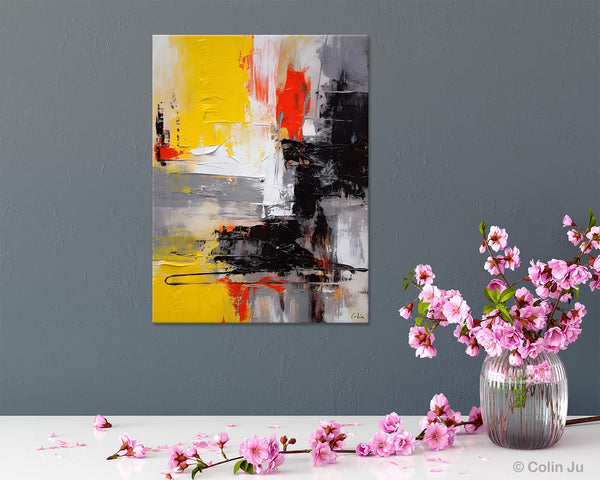 Original Abstract Art, Contemporary Acrylic Painting, Hand Painted Canvas Art, Modern Wall Art Ideas for Dining Room, Large Canvas Paintings-HomePaintingDecor