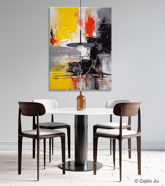 Original Abstract Art, Contemporary Acrylic Painting, Hand Painted Canvas Art, Modern Wall Art Ideas for Dining Room, Large Canvas Paintings-HomePaintingDecor