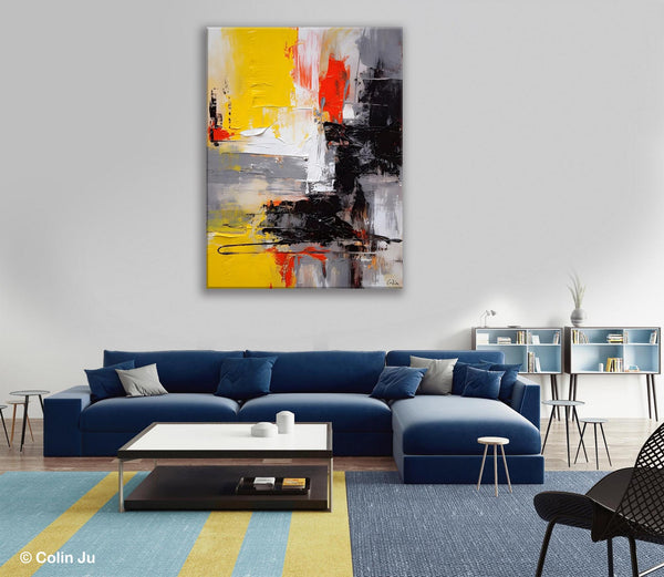 Original Abstract Art, Contemporary Acrylic Painting, Hand Painted Canvas Art, Modern Wall Art Ideas for Dining Room, Large Canvas Paintings-HomePaintingDecor