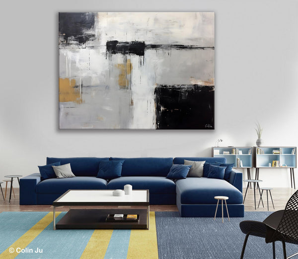 Contemporary Acrylic Paintings, Extra Large Painting on Canvas, Large Original Abstract Wall Art, Large Canvas Paintings for Bedroom-HomePaintingDecor