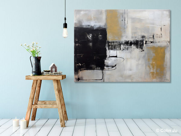 Simple Modern Art, Contemporary Acrylic Paintings, Oversized Paintings on Canvas, Large Original Abstract Wall Art, Large Canvas Paintings for Bedroom-HomePaintingDecor