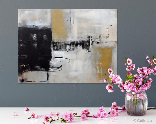 Simple Modern Art, Contemporary Acrylic Paintings, Oversized Paintings on Canvas, Large Original Abstract Wall Art, Large Canvas Paintings for Bedroom-HomePaintingDecor