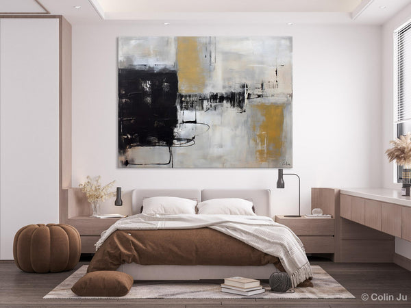 Simple Modern Art, Contemporary Acrylic Paintings, Oversized Paintings on Canvas, Large Original Abstract Wall Art, Large Canvas Paintings for Bedroom-HomePaintingDecor