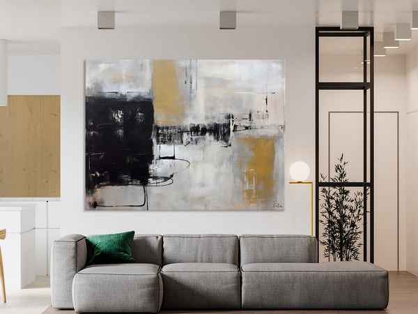 Simple Modern Art, Contemporary Acrylic Paintings, Oversized Paintings on Canvas, Large Original Abstract Wall Art, Large Canvas Paintings for Bedroom-HomePaintingDecor