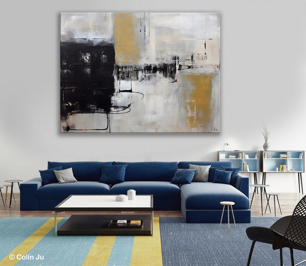 Simple Modern Art, Contemporary Acrylic Paintings, Oversized Paintings on Canvas, Large Original Abstract Wall Art, Large Canvas Paintings for Bedroom-HomePaintingDecor