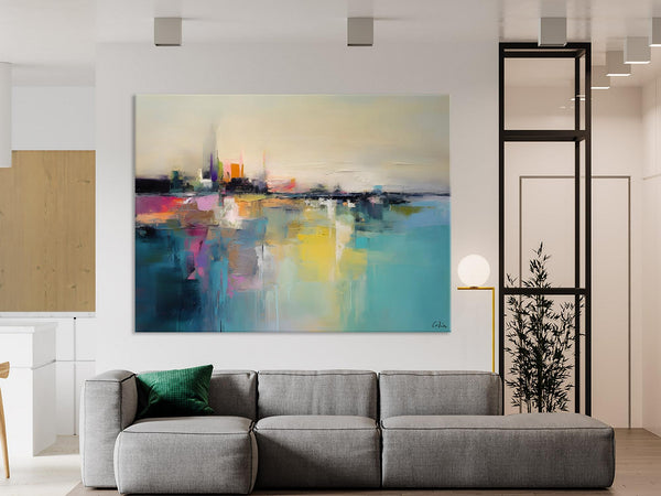 Acrylic Painting on Canvas, Original Landscape Paintings, Landscape Canvas Paintings for Living Room, Extra Large Modern Wall Art Paintings-HomePaintingDecor