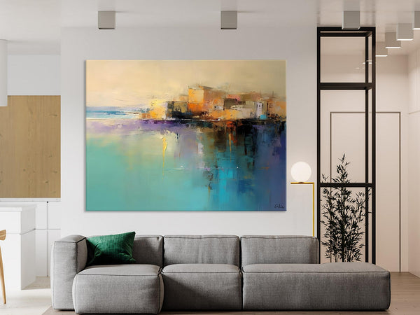 Original Landscape Paintings, Landscape Canvas Paintings for Living Room, Acrylic Painting on Canvas, Extra Large Modern Wall Art Paintings-HomePaintingDecor