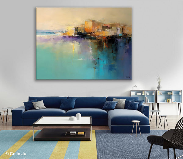 Original Landscape Paintings, Landscape Canvas Paintings for Living Room, Acrylic Painting on Canvas, Extra Large Modern Wall Art Paintings-HomePaintingDecor