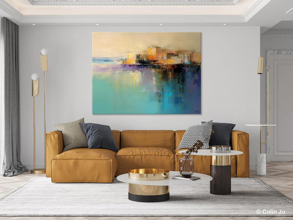 Original Landscape Paintings, Landscape Canvas Paintings for Living Room, Acrylic Painting on Canvas, Extra Large Modern Wall Art Paintings-HomePaintingDecor