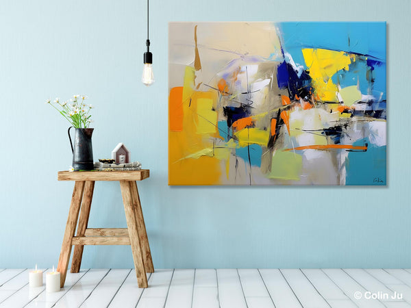 Simple Modern Abstract Art, Hand Painted Canvas Art, Original Wall Art Paintings, Modern Paintings for Living Room, Buy Paintings Online-HomePaintingDecor