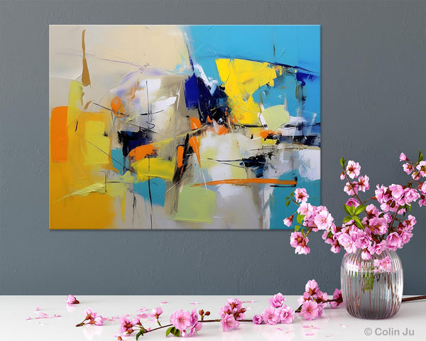 Simple Modern Abstract Art, Hand Painted Canvas Art, Original Wall Art Paintings, Modern Paintings for Living Room, Buy Paintings Online-HomePaintingDecor