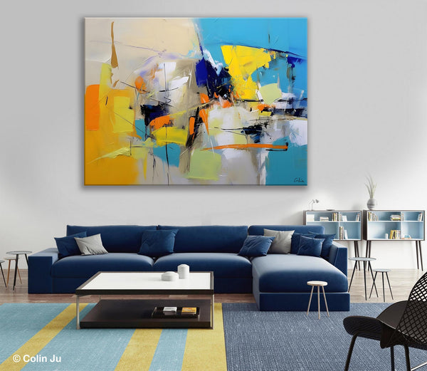 Simple Modern Abstract Art, Hand Painted Canvas Art, Original Wall Art Paintings, Modern Paintings for Living Room, Buy Paintings Online-HomePaintingDecor