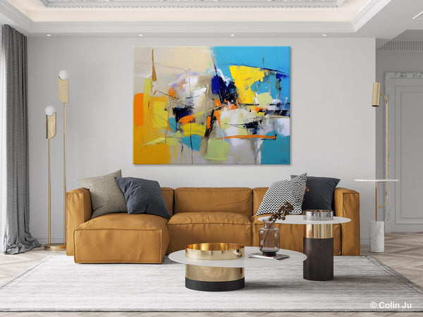 Simple Modern Abstract Art, Hand Painted Canvas Art, Original Wall Art Paintings, Modern Paintings for Living Room, Buy Paintings Online-HomePaintingDecor