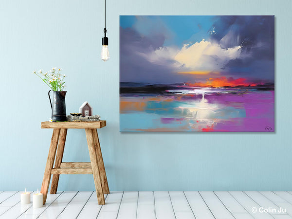 Living Room Abstract Paintings, Large Landscape Canvas Paintings, Buy Art Online, Original Landscape Abstract Painting, Simple Wall Art Ideas-HomePaintingDecor