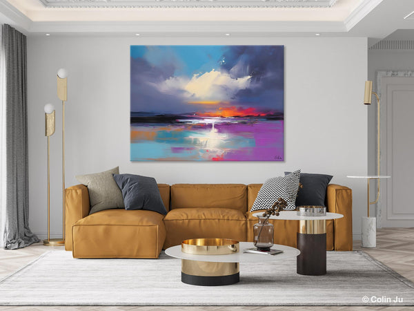 Living Room Abstract Paintings, Large Landscape Canvas Paintings, Buy Art Online, Original Landscape Abstract Painting, Simple Wall Art Ideas-HomePaintingDecor