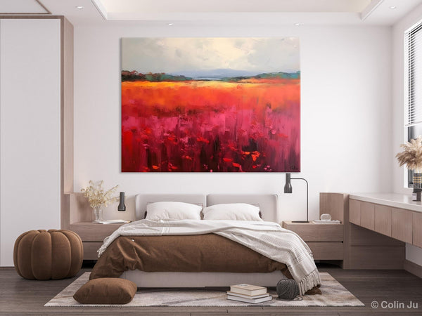 Landscape Paintings for Living Room, Landscape Canvas Paintings, Abstract Landscape Paintings, Original Modern Wall Art, Hand Painted Canvas Art-HomePaintingDecor