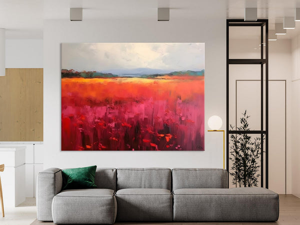 Landscape Paintings for Living Room, Landscape Canvas Paintings, Abstract Landscape Paintings, Original Modern Wall Art, Hand Painted Canvas Art-HomePaintingDecor