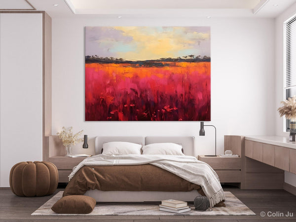Oversized Modern Wall Art Paintings, Original Landscape Paintings, Modern Acrylic Artwork on Canvas, Large Abstract Painting for Living Room-HomePaintingDecor