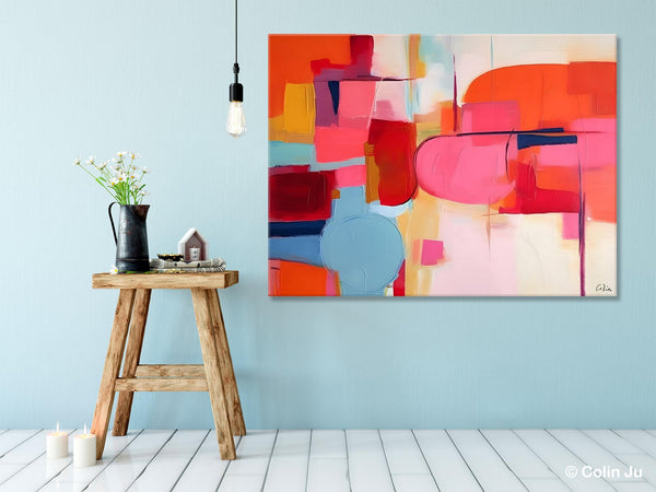 Acrylic Paintings Behind Sofa, Abstract Paintings for Bedroom, Original Hand Painted Canvas Art, Contemporary Canvas Wall Art, Buy Paintings Online-HomePaintingDecor