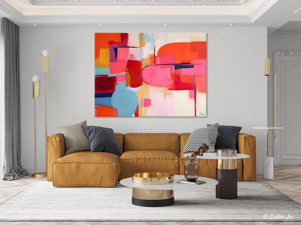 Acrylic Paintings Behind Sofa, Abstract Paintings for Bedroom, Original Hand Painted Canvas Art, Contemporary Canvas Wall Art, Buy Paintings Online-HomePaintingDecor