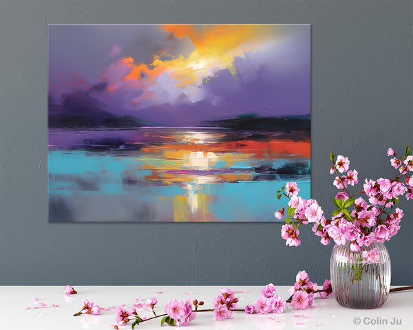 Modern Landscape Paintings, Landscape Paintings for Living Room, Original Abstract Canvas Painting, Contemporary Acrylic Paintings-HomePaintingDecor
