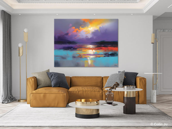 Modern Landscape Paintings, Landscape Paintings for Living Room, Original Abstract Canvas Painting, Contemporary Acrylic Paintings-HomePaintingDecor