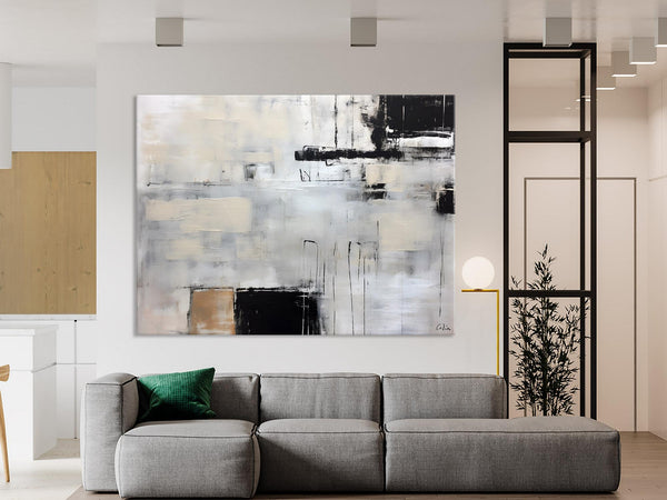 Large Original Abstract Wall Art, Simple Modern Art, Contemporary Acrylic Paintings, Oversized Paintings on Canvas, Large Canvas Paintings for Living Room-HomePaintingDecor