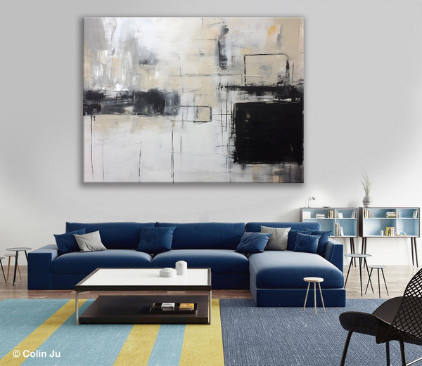 Large Wall Art Paintings, Simple Canvas Art, Simple Abstract Paintings, Contemporary Painting on Canvas, Original Canvas Wall Art for sale-HomePaintingDecor