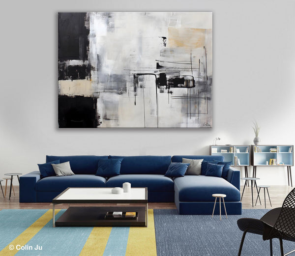 Modern Paintings for Bedroom, Living Room Wall Canvas Painting, Extra Large Abstract Artwork, Original Hand Painted Acrylic Painting-HomePaintingDecor