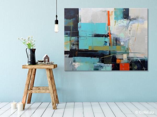 Contemporary Canvas Artwork, Large Modern Acrylic Painting, Abstract Wall Art for Dining Room, Original Hand Painted Wall Art Paintings-HomePaintingDecor