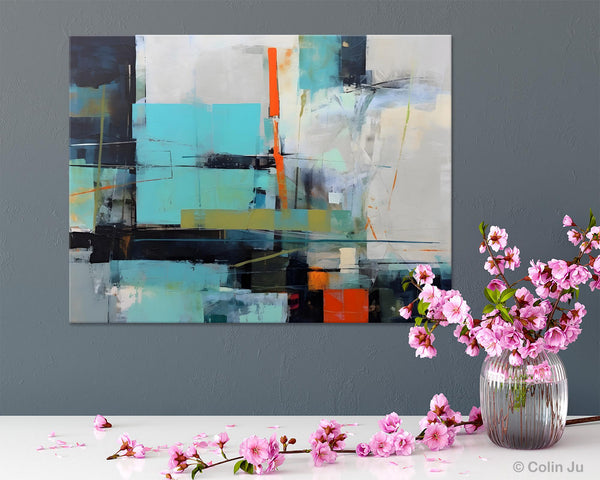 Contemporary Canvas Artwork, Large Modern Acrylic Painting, Abstract Wall Art for Dining Room, Original Hand Painted Wall Art Paintings-HomePaintingDecor