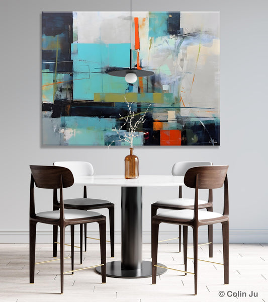 Contemporary Canvas Artwork, Large Modern Acrylic Painting, Abstract Wall Art for Dining Room, Original Hand Painted Wall Art Paintings-HomePaintingDecor