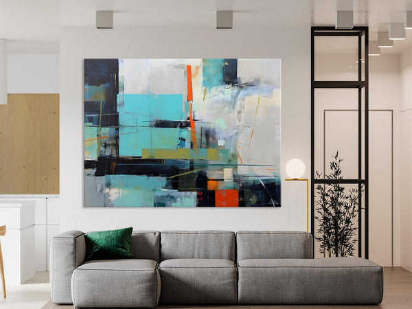 Contemporary Canvas Artwork, Large Modern Acrylic Painting, Abstract Wall Art for Dining Room, Original Hand Painted Wall Art Paintings-HomePaintingDecor