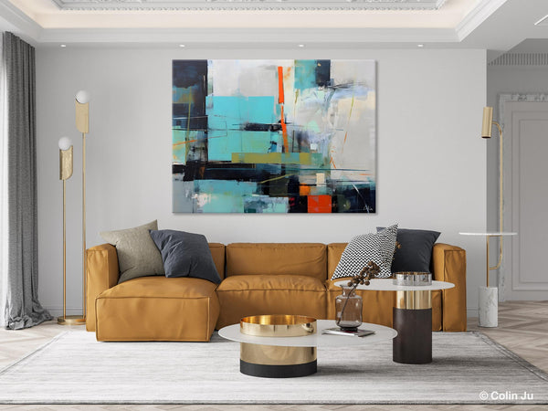 Contemporary Canvas Artwork, Large Modern Acrylic Painting, Abstract Wall Art for Dining Room, Original Hand Painted Wall Art Paintings-HomePaintingDecor