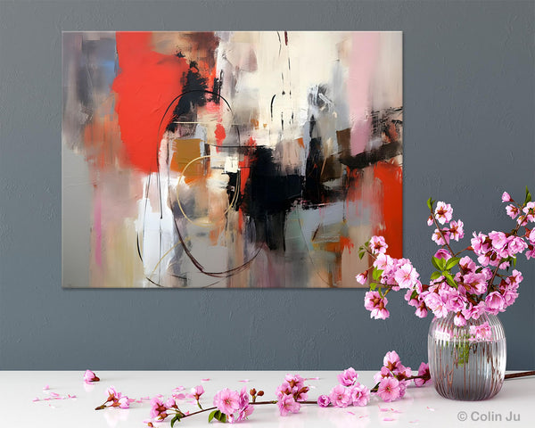 Large Wall Art Paintings Behind Sofa, Acrylic Paintings on Canvas, Original Acrylic Paintings, Modern Canvas Paintings, Hand Painted Canvas Art-HomePaintingDecor