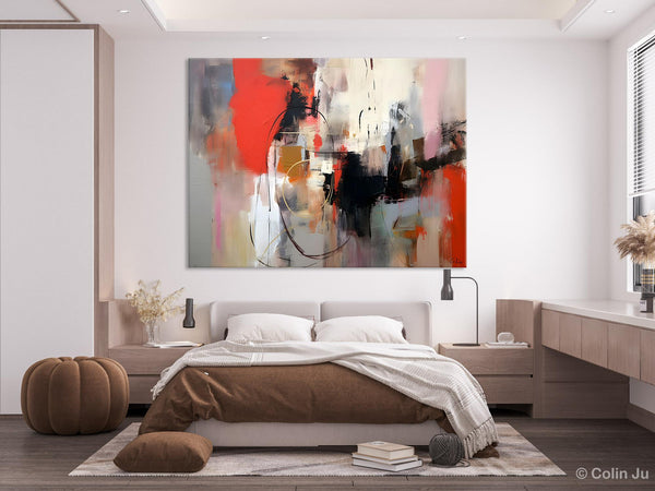 Large Wall Art Paintings Behind Sofa, Acrylic Paintings on Canvas, Original Acrylic Paintings, Modern Canvas Paintings, Hand Painted Canvas Art-HomePaintingDecor