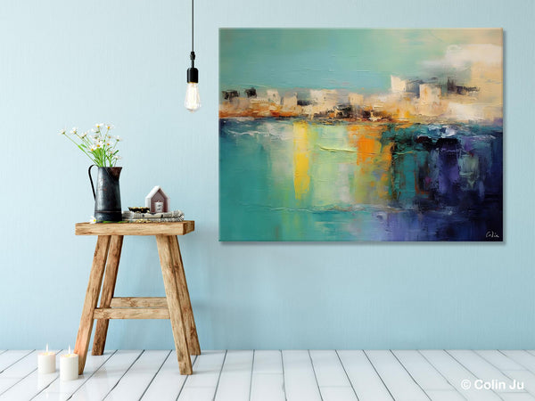 Contemporary Canvas Wall Art, Original Hand Painted Canvas Art, Acrylic Paintings Behind Sofa, Abstract Paintings for Bedroom, Buy Paintings Online-HomePaintingDecor