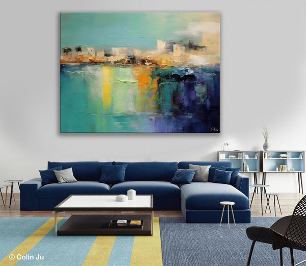 Contemporary Canvas Wall Art, Original Hand Painted Canvas Art, Acrylic Paintings Behind Sofa, Abstract Paintings for Bedroom, Buy Paintings Online-HomePaintingDecor