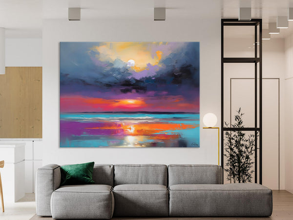 Original Abstract Art, Hand Painted Canvas Art, Large Abstract Painting for Living Room, Landscape Canvas Art, Large Landscape Acrylic Art-HomePaintingDecor