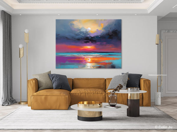 Original Abstract Art, Hand Painted Canvas Art, Large Abstract Painting for Living Room, Landscape Canvas Art, Large Landscape Acrylic Art-HomePaintingDecor