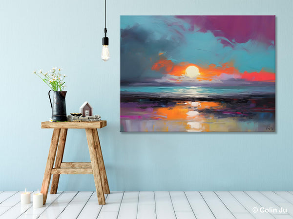 Contemporary Wall Art Paintings, Abstract Landscape Paintings for Living Room, Landscape Canvas Art, Large Acrylic Paintings on Canvas-HomePaintingDecor