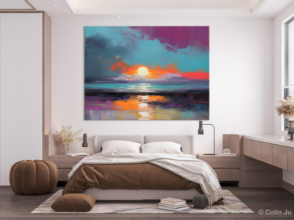 Contemporary Wall Art Paintings, Abstract Landscape Paintings for Living Room, Landscape Canvas Art, Large Acrylic Paintings on Canvas-HomePaintingDecor