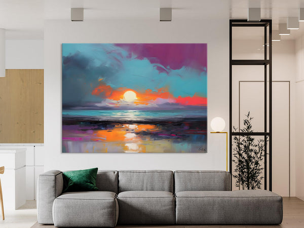 Contemporary Wall Art Paintings, Abstract Landscape Paintings for Living Room, Landscape Canvas Art, Large Acrylic Paintings on Canvas-HomePaintingDecor