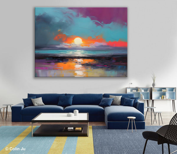 Contemporary Wall Art Paintings, Abstract Landscape Paintings for Living Room, Landscape Canvas Art, Large Acrylic Paintings on Canvas-HomePaintingDecor
